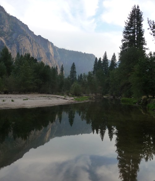 Yosemite Valley reflected in Merced River
