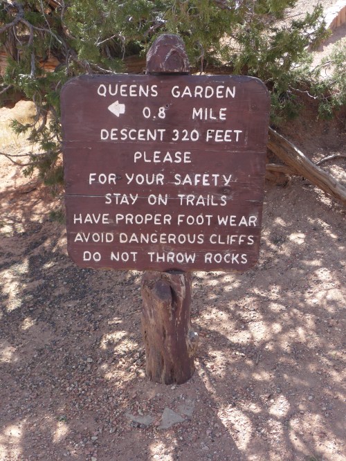 Bryce_Queens Garden Trail_Sign